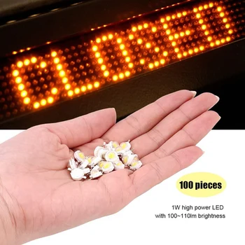100vnt LED Karoliukai, Natūralus Baltas LED Šviesos 1W Didelės Galios Lempos Chip 4000 K šviesos diodu (LED)