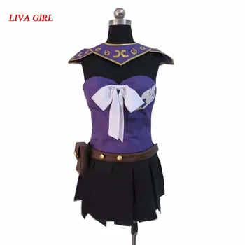 2019 anime kostiumais, Fairy tail Natsu Liucija Heartfilia cosplay kostiumų violetinė versija