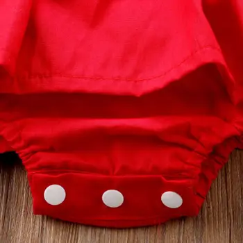 2020 Naujagimiui Merginos Pynimas Raudoni Nėriniai Kalėdų Bodysuits Suknelė Jumpsuit Komplektus TuTu Aprengti+Lankelis Raudona Rinkiniai Dovanų 0-24M