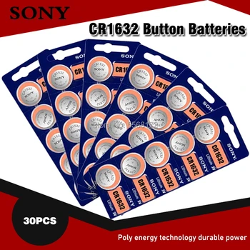 30Pc SONY CR1632 1632 DL1632 BR1632 3V Ličio Baterijos Ląstelių Mygtuką Monetos Baterija Žiūrėti Nuotolinio Valdymo Skalė