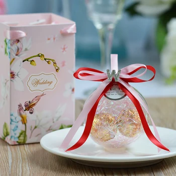 30pcs Kūrybos saldainių dėžutė Round crystal ball naudai dėžės goodie maišelius dovanų dėžutė vestuvių naudai lauke popieriniai maišeliai dovanų šalies Prekių