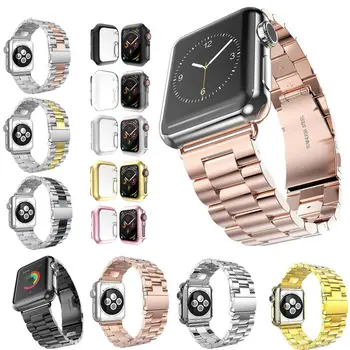 316L Nerūdijančio Plieno Watchband Apple Watch Band Serija 5 Serija 4 44mm 40mm Danga Padengti iWatch Dirželis Apyrankę Atveju Nustatyti