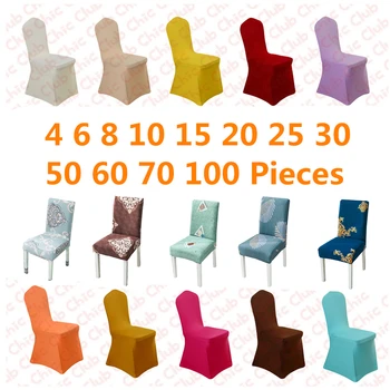 4 8 10 15 25 100vnt Universalios Selective Color Ruožas Poliesteris Užvalkalai už Pokylių Valgomasis Vestuves Spandex Kėdės Apima