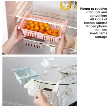 4PCS Ištraukiama Šaldytuvas Pasiskirstymo stalčiuko Virtuvė, Multi-Purpose Pakopų Lentyna Daržovių Ir Vaisių, Virtuvės equi
