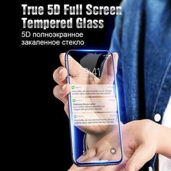 50pcs viso Kūno Padengti 5D Lenktas Grūdintas Stiklas iPhone 12 Mini Pro 11 Max XS XR X 8 7 6 Plus SE Screen Protector Kino Guard