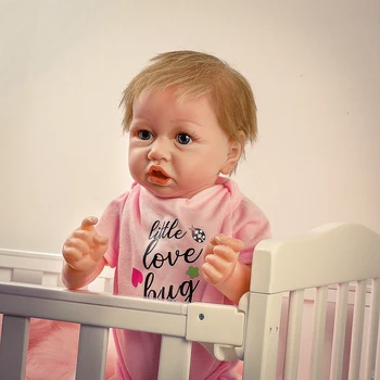 55cm Full Body Silikono Reborn Baby Doll Tikroviška Nekilnojamojo Bebe Atgimsta Menino Lėlės Naujagimiui Partneris Juguetes Mergaitėms Dovanų