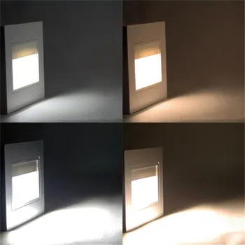 95 Tipas 1.5 W Įleidžiamas LED Footlight sienos šviesos diodų (led) laiptų apšvietimas mažas naktį lempos koridoriuje kopėčių Apšvietimo AC85-265V