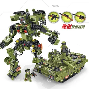 99 Pagrindinis Mūšio Tankas 2 Kintamo Surinkti Robotas Vaikų Švietimo Blokai Žaislą Dovanų visos luo si 621021
