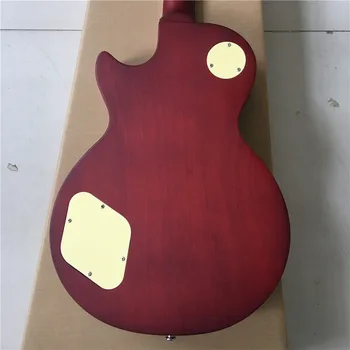 Aukštos kokybės rankų šepečiu optinis gitara, viršuje klevų liepsna elektrinė gitara raudonmedžio serija, nemokamas pristatymas