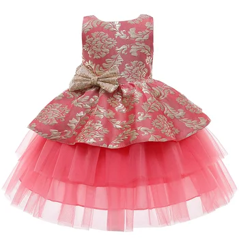 Bamblys Vaikams Baby Girl Birthday Party Dress Mielas Rožinis Tutu Tortas Komplektai Kūdikiams, Suknelės Naujagimiui Mergaitėms, Krikšto Rūbai