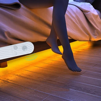 EeeToo LED Judesio Jutiklis Luminaria Vandeniui Baterija 5V USB Led Juostelės Naktiniai staleliai, Lempa Naktį Žibintai Spinta Kabineto Apšvietimo