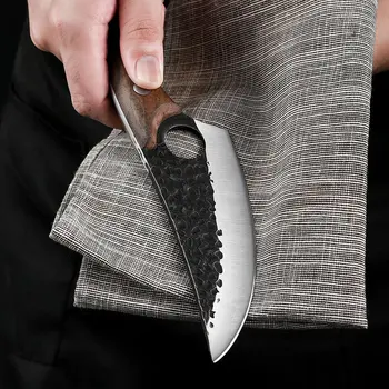 Japonijos ranka-kaltiniai aukštos kietumas iškaulinėjimas peilis namų virtuvės peilis universalus peilis mėsininkas iškaulinėjimas peilis, pjaustymo peilis