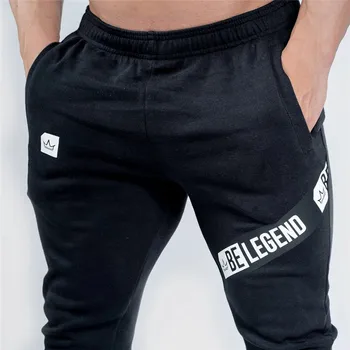 Juodos kelnės mados vyrų streetwear jogger sveikatingumo kultūrizmo kelnės atsitiktinis sporto kelnės prekės kelnės, vyriški drabužiai