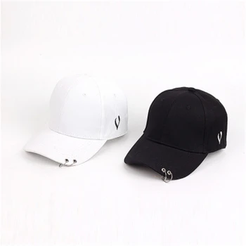 Korėjos stiliaus Juoda balta hoopas bžūp M Harajuku stilius lenkti karnizai hip-hop beisbolo kepuraitę hip-hop saulės, skrybėlę, moteris vasarą