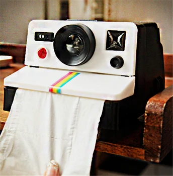 Kūrybos Šviesą Polaroid Fotoaparato Formos Įkvėpė Audinių Dėžės/ Tualetinio Popieriaus Ritinėlio Laikiklis Dėžutė Vonios Kambario Aksesuarai