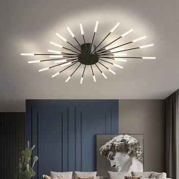Led kambarį valgomasis lubų lempa, apšvietimas, namų puošybai lempos aukso/juoda modernūs, prabangūs naujovė šiaurės europos šviesa