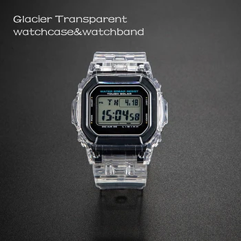 Ledynas Skaidrus DW5600 GW-M5610 Žiūrėti Nustatyti Vandeniui Gumos Dirželis Sporto Watchband Bezel