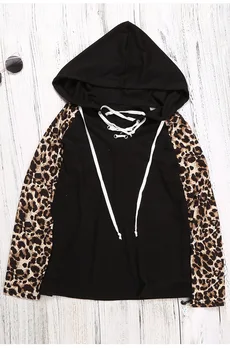Moterų palaidinukė ir laisvalaikio sporto hoodie karšto pardavimo mados leopardas spausdinti hoodie Harajuku retro puloveris moterų palaidinukė