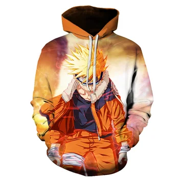 Naujas Naruto 3D hoodie berniukų/mergaičių aukštos kokybės rudens/žiemos mados, animacijos hoodie 3D atspausdintas Naruto vyriški megztiniai