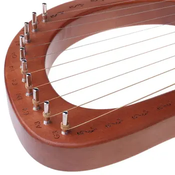 Nešiojamų Praktikos Arfa Medžio Masyvo 10 String Lier Arfos Muzikos Instrumentas, Dovanos