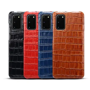Originali Oda, Krokodilo Oda, Telefono dėklas, skirtas Samsung Galaxy S10 S20 S9 Plus 10 Pastaba S20 Nekilnojamojo Odos Ultra Plonas Sunku Galinį Dangtelį