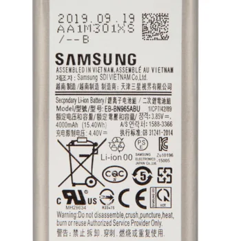 Originalus Samsung Battery EB-BN965ABU Samsung Galaxy Note9 9 Pastaba N9600 N960F 4000mAh, Telefono Baterija
