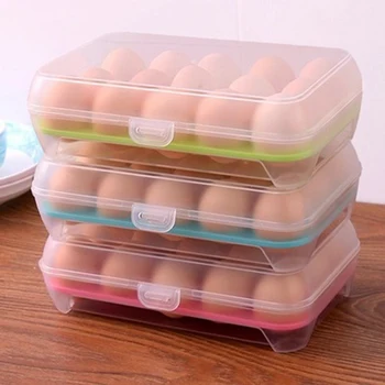 Patvarus 15 Tinklų Plastikinių Kiaušinių Laikymo Dėžutė Kiaušinių Dėžės Nešiojamų Laukinių Iškylą Kiaušinių Organizatorius Maisto Turėtojas, Šaldytuvas, Virtuvės Reikmenys