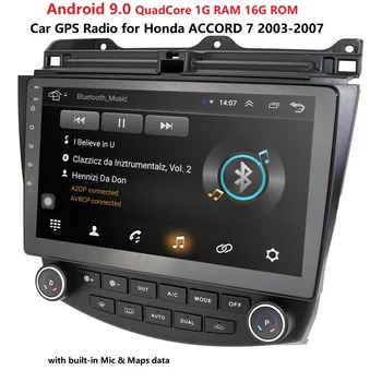 Quad Core Automobilio Radijo Multimedijos Android 9.0 Honda Accord 7 2003-2007 1G RAM 10.1 Colių Automobilių GPS Navigacijos SWC WIFI, DAB+ DVR BT