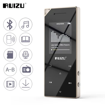 RUIZU D05 Metalo Bluetooth, MP3 Grotuvas, Nešiojamas Garso 8GB Sport Mp3 Muzikos Grotuvas Su Built-in Speaker FM Radijas Parama TF Kortelę