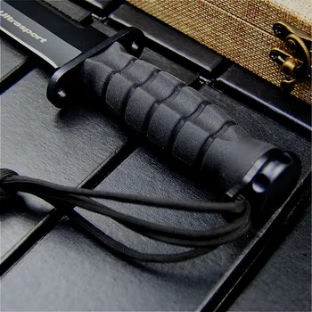 SR G10 juoda pluošto rankena taktinis tiesus peilis juoda aštrių medžioklės peilis nardymo peilis + nailonas rankovės