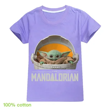 Star Wars Marškinėliai Kūdikių Yoda trumparankoviai Marškinėliai Berniukams Grafinis Tee Medvilnės Marškinėliai už nepilnametės Boutique Vaikams Drabužių