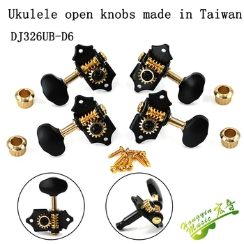 Taivano gamina Ukulėle rankenėlės, atviras rankenėlės, aukso ir juodos rankenėlės, verpstės, mašinas, gitaros priedai