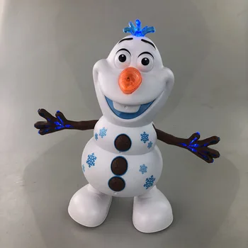 Šokių Sniego Olaf Robotas su Muzikos LED Žibintuvėlis Modelio Elektros Animacinių filmų Sniego žmogus Lėlės Veiksmų Modelį Kalėdų Dovanos Vaikams, Žaislai